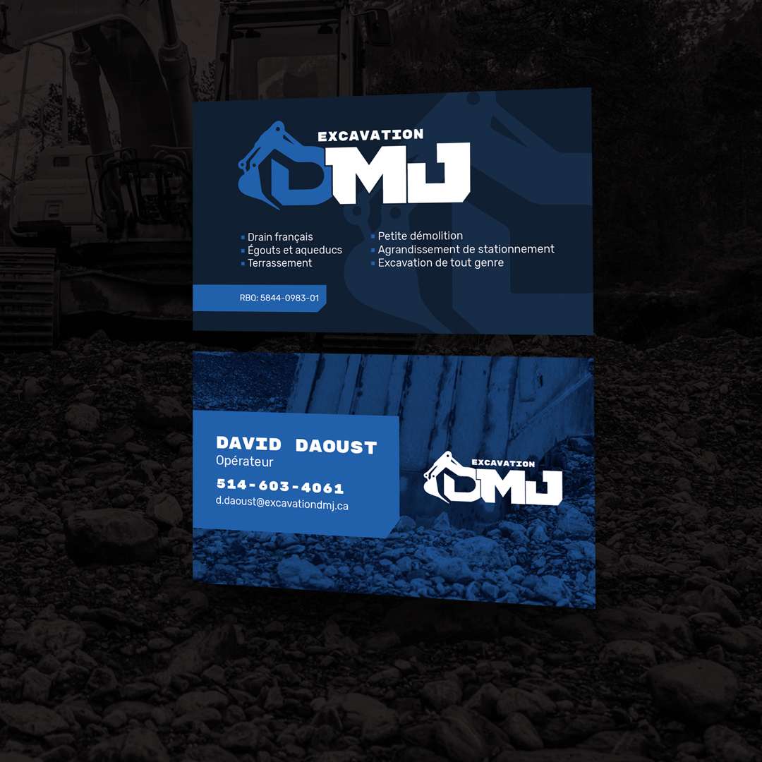 Carte professionnelle Excavation DMJ