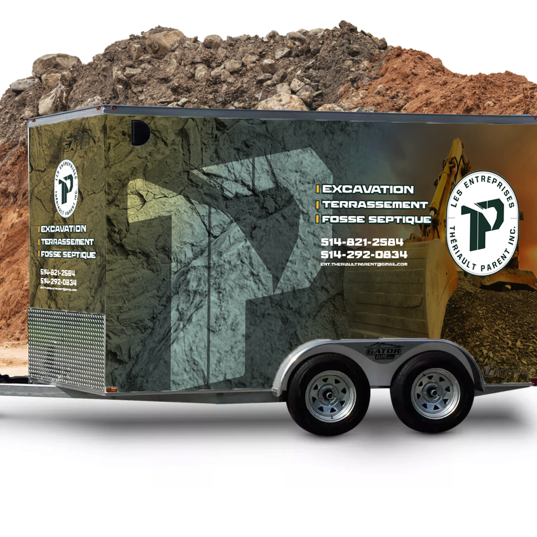 Lettrage rémorque à camion Les Entreprises Thériault Parent