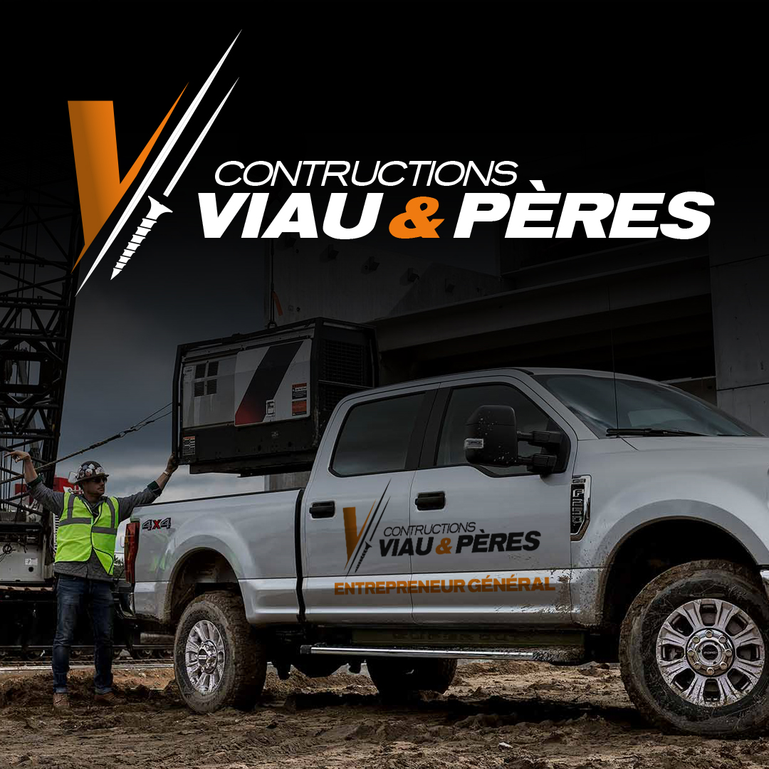 Lettrage camion Constructions Viau & Pères