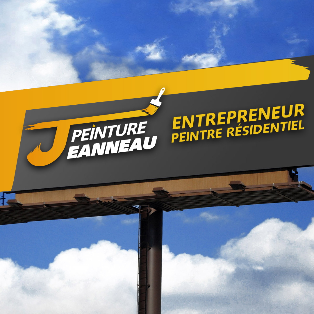 Logo Peinture Jeanneau sur panneau